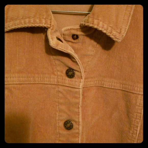 Tan Corduroy Snap Front Jacket - Picture 2 of 4